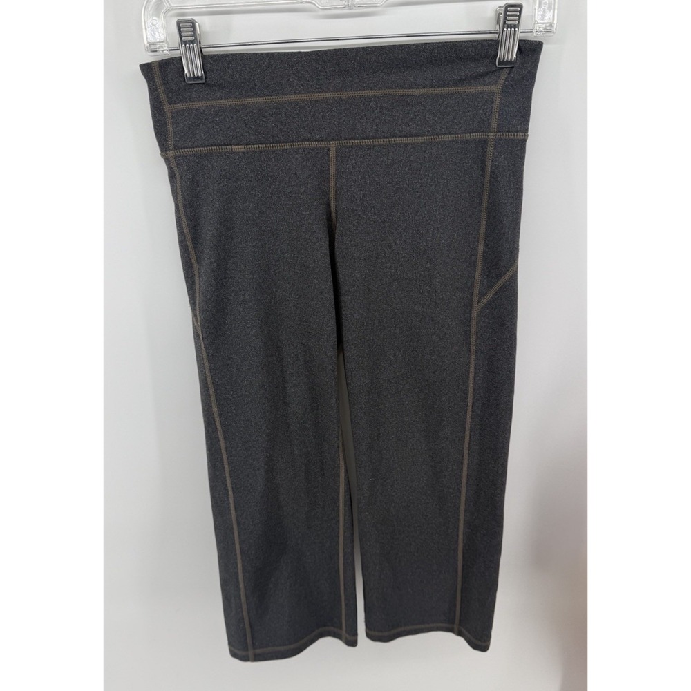 Athleta Kick Booty Crop Capri Leggings Women's Small Heather Gray
